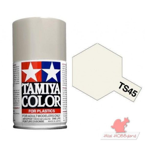 TAMIYA TAM85045  TS-45 Pearl White (İnci Beyazı) Enamel Sprey Boya 100 ml Enamel Sprey Boya - 1