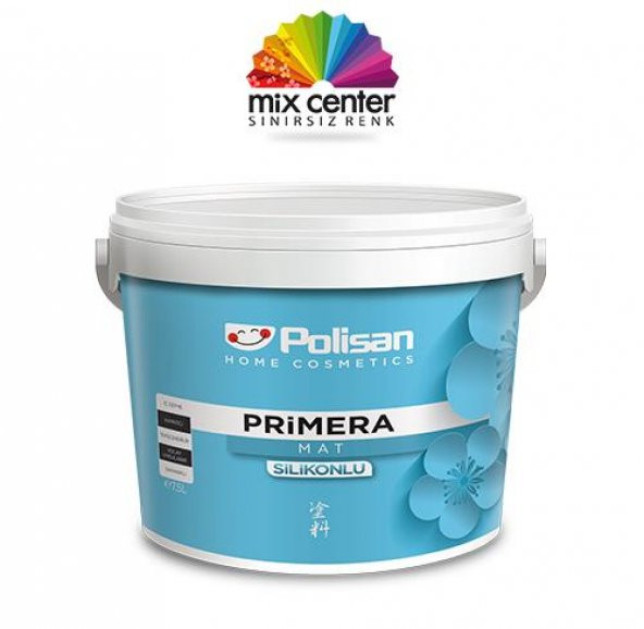 POLİSAN Primera Silikonlu Mat İç Cephe Boyası 2,5LT Royal Viole - 1