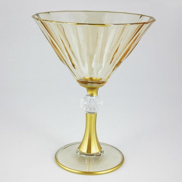 6lı Altın Yaldızlı Lüsterli Dondurmalık - Sunum Kasesi - 4