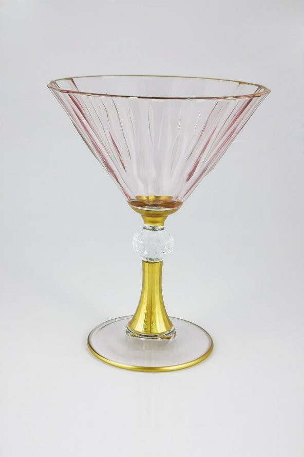 6lı Altın Yaldızlı Lüsterli Dondurmalık - Sunum Kasesi - 6