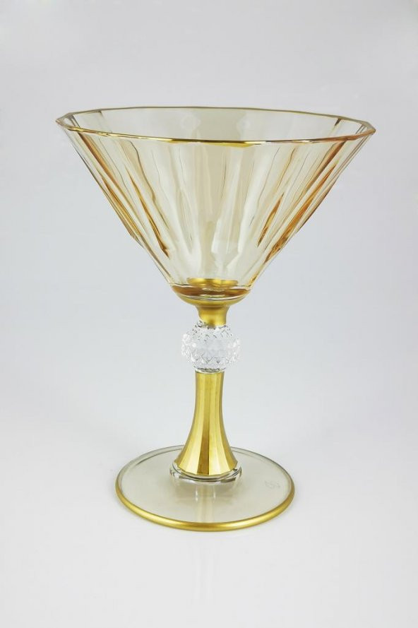 6lı Altın Yaldızlı Lüsterli Dondurmalık - Sunum Kasesi - 8