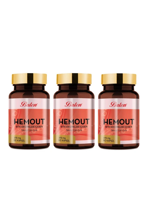 Balen Hemout Bitki Ekstreleri İçeren 370 mg 60 Kapsul x 3 Adet ürün görseli 1
