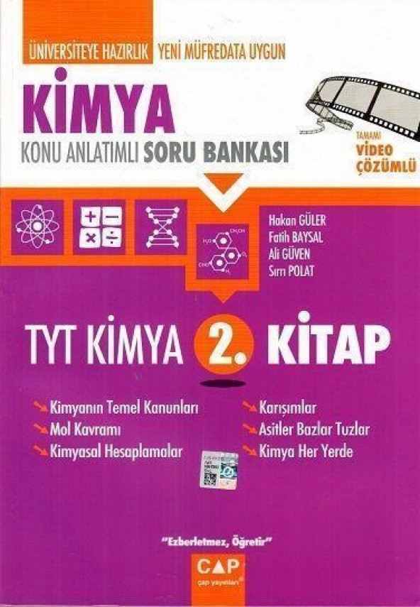 TYT Kimya 2.Kitap Konu Anlatımlı Soru Bankası Çap Yayınları