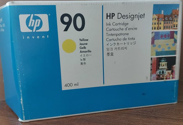 HP 90 YELLOW ORİJİNAL KARTUŞ 400 ml (C5065A) - ESKİ TARİHLİ