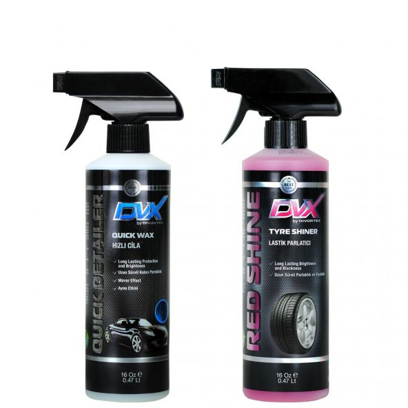 DVX Araç Bakım Seti Lastik Parlatıcı ve Hızlı Cila 16 Oz 473 ml.