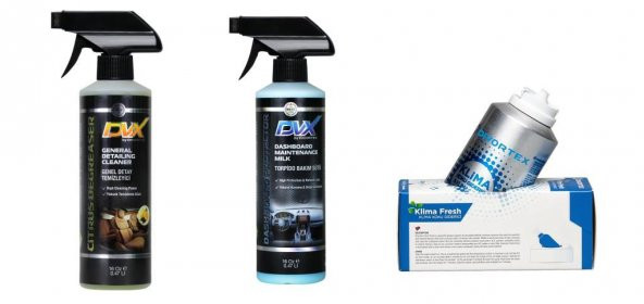 Divortex Araç İçi Üçlü Bakım Seti. 2 x 500 ml + 1 x 150 ml
