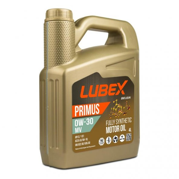 Lubex Primus MV 0W-30 4 Lt Tam Sentetik Motor Yağı