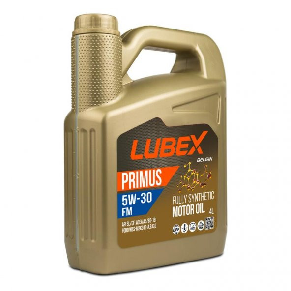 Lubex Primus FM 5W-30 4 Lt Tam Sentetik Motor Yağı