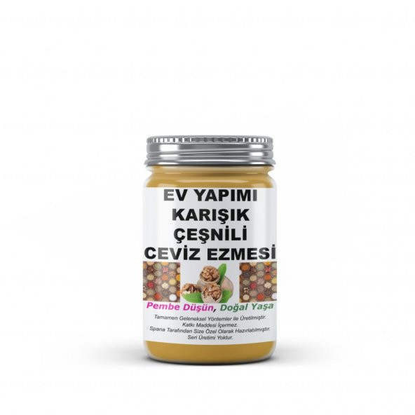 Karışık Çeşnili Ceviz Ezmesi Ev Yapımı Katkısız 330Gr - 1