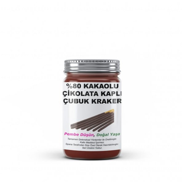 80 Kakaolu Çikolata Kaplı Çubuk Kraker Ev Yapımı Katkısız 250Gr