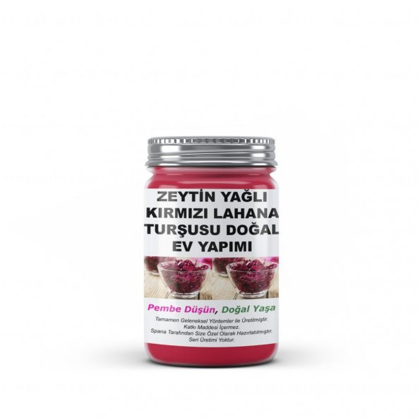 Zeytin Yağlı Kırmızı Lahana Turşusu Doğal Ev Yapımı Katkısız 330Gr - 1