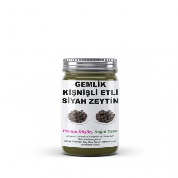 Gemlik Kişnişli Etli Siyah Zeytin Ev Yapımı Katkısız 800Gr