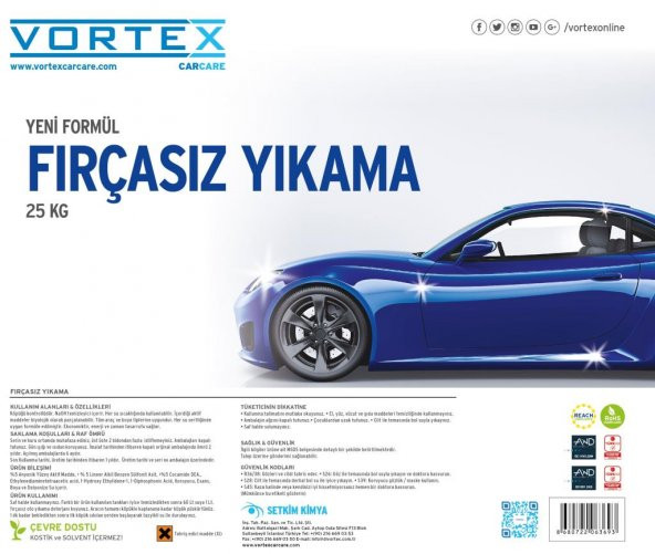 Vortex Fırçasız Oto Yıkama Köpüğü 25 Kg. - 5