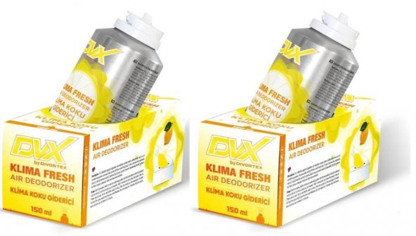 Divortex Klima Fresh - Temizleyici Klima Bombası Limon 2 x 150 ml