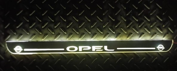 Işıklı Kablolu Kapı Eşiği Beyaz Opel
