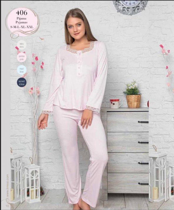 Limissi 406 Turkuaz  Hamile Lohusa Pijama Takımı - 2