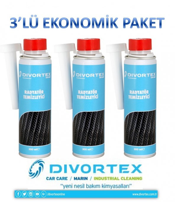 Divortex Radyatör Temizleyici 300 ml x 3 Adet