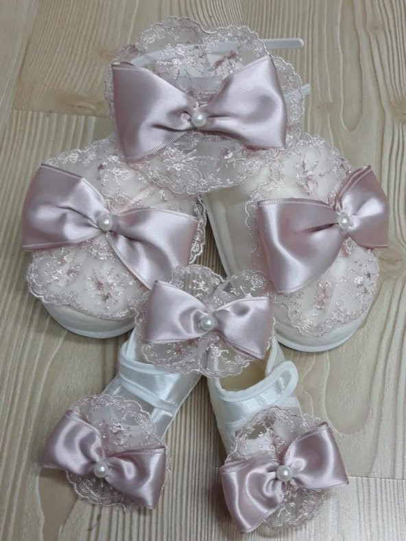 Lohusa Terlik Taç Anne Bebek Takımı Fiyonk Taç Pudra - 2