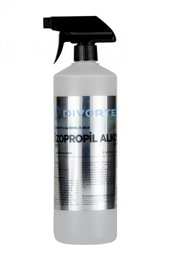 Divortex Izopropil Alkol  ( 99.9 Saflık) 1 Lt