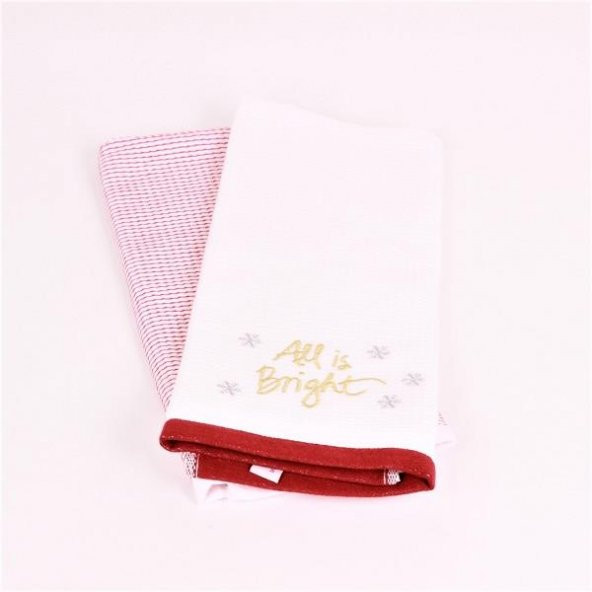 Wedding Home Nakışlı  Peçete 2li 50*75 All is Bright - 2
