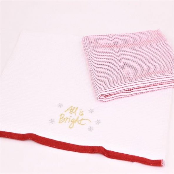 Wedding Home Nakışlı  Peçete 2li 50*75 All is Bright - 3