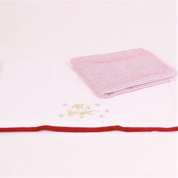 Wedding Home Nakışlı  Peçete 2li 50*75 All is Bright - 4