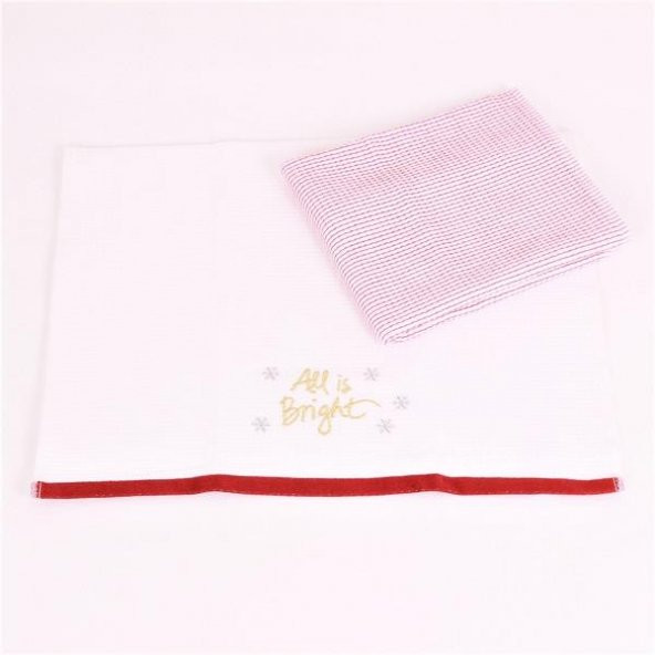 Wedding Home Nakışlı  Peçete 2li 50*75 All is Bright - 5