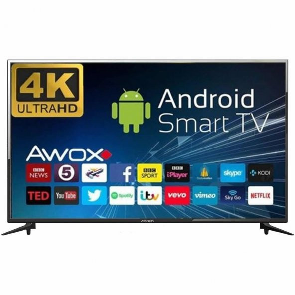 Awox B205800S 58 146 Ekran 4K Android, Smart, Wifi, Uydu, Led TV