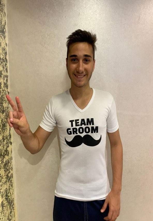 Asimod Erkek Team Groom Baskılı T-shirt