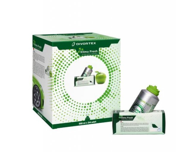 Divortex Klima Fresh - Temizleyici - Yeşil Elma 24 x 150 ml.