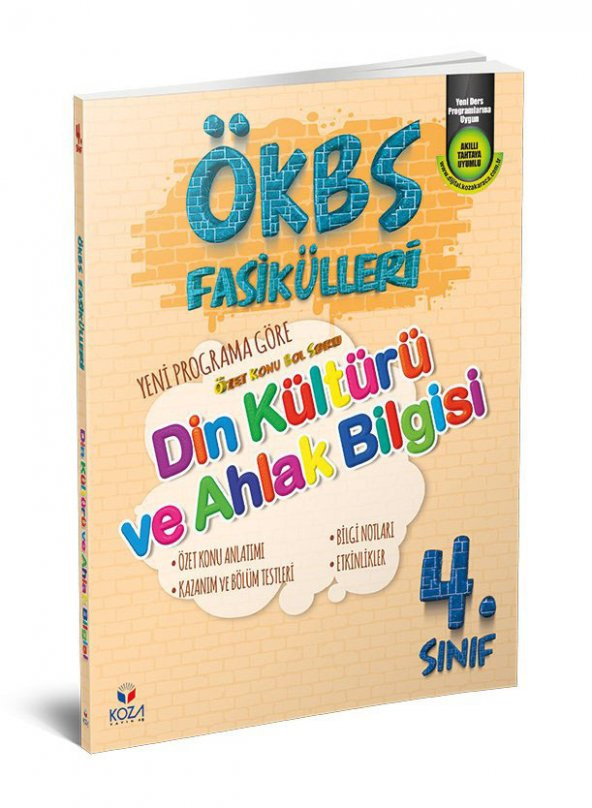 Koza Yayın ÖKBS (Özet Konu Bol Soru) Fasikülleri Din Kültürü ve Ahlak Bilgisi 4