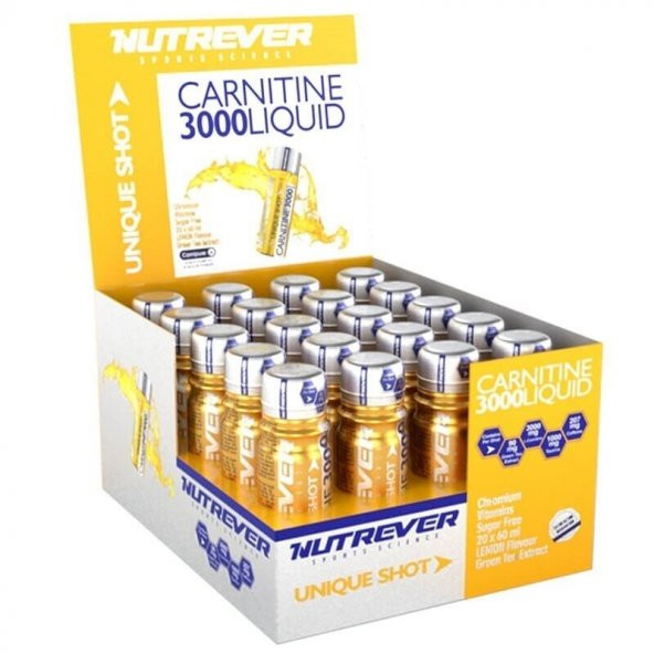 Nutrever L-Carnitine 3000 Liquid 20 Ampul +2 HEDİYELİ