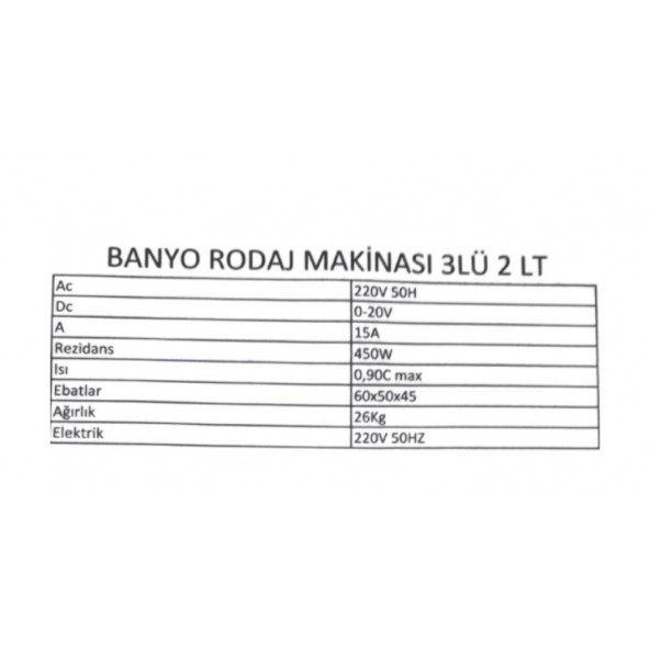 Banyo Rodaj Makinası 3x2lt. - 2