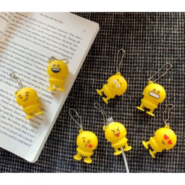 CIAO Emoji Şarj Kablosu Koruyucu 3lü - 1