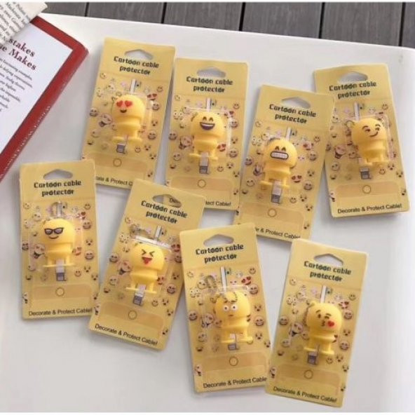 CIAO Emoji Şarj Kablosu Koruyucu 3lü - 3
