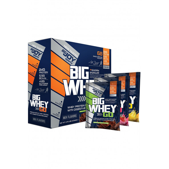 Big Joy Big Whey Go Protein 2070 Gr 68 Saşe + Shaker Hediye