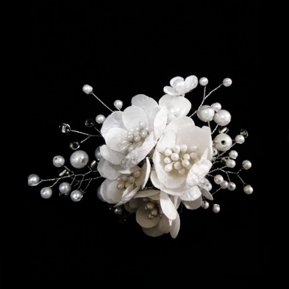 İpek Koza Yaka Çiçeği (Beyaz)