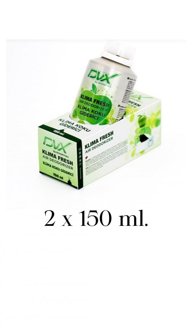 Divortex Klima Fresh - Temizleyici Klima Bombası Yeşil Elma 2 x 150 ml