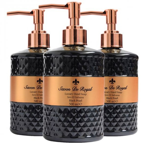 Savon De Royal Luxury Vegan Sıvı Sabun Black Pearl 3 x 500 ml