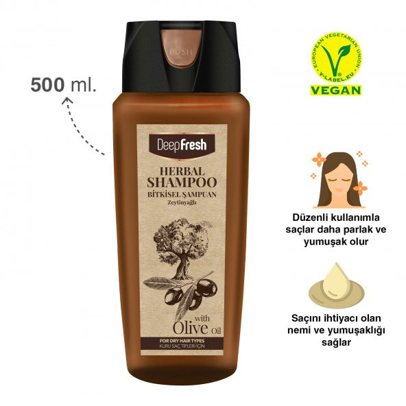 Deep Fresh Herbal Bitkisel Şampuan Zeytinyağı Özlü Kuru Saçlar 500 ml - 2