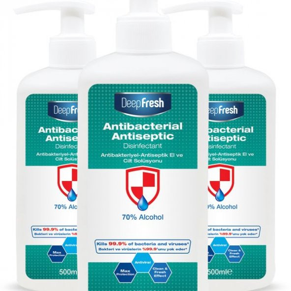 Deep Fresh Antiseptik-Antibakteriyel Dezenfektan 3 x 500 ml