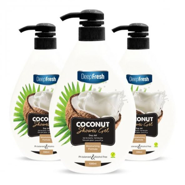 Deep Fresh Duş Jeli Coconut 3 x 1 lt