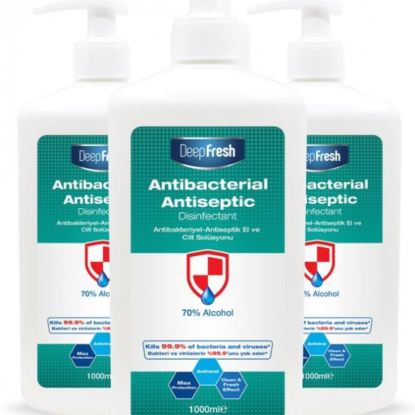 Deep Fresh Antiseptik-Antibakteriyel Dezenfektan 3 x 1000 ml