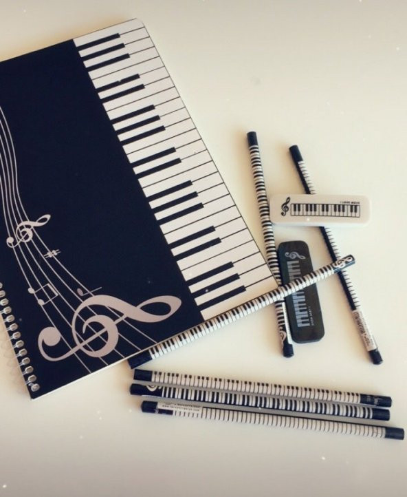SPİRALLİ PİYANO KARELİ DEFTER
