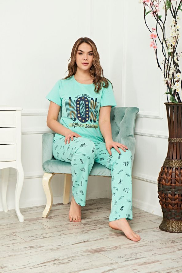 Penye Pijama Takımı Kısa Kollu G490
