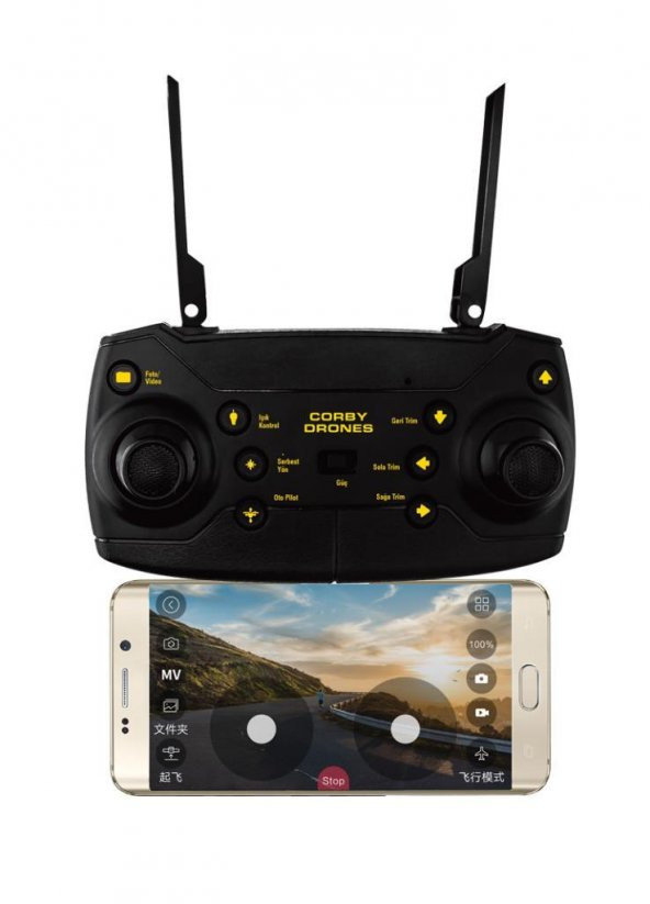 Corby CX014 Zoom Voyager Katlanabilir 720P Kameralı Smart Drone - 3