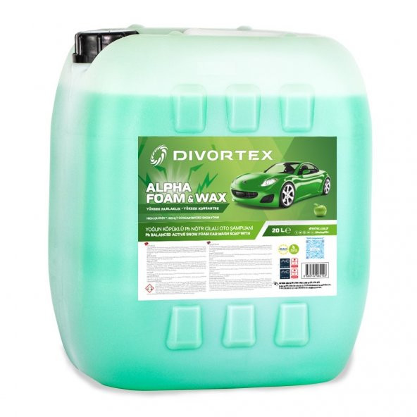 Divortex Alpha Foam Ph Nötr Cilalı Oto Şampuanı 20 lt.