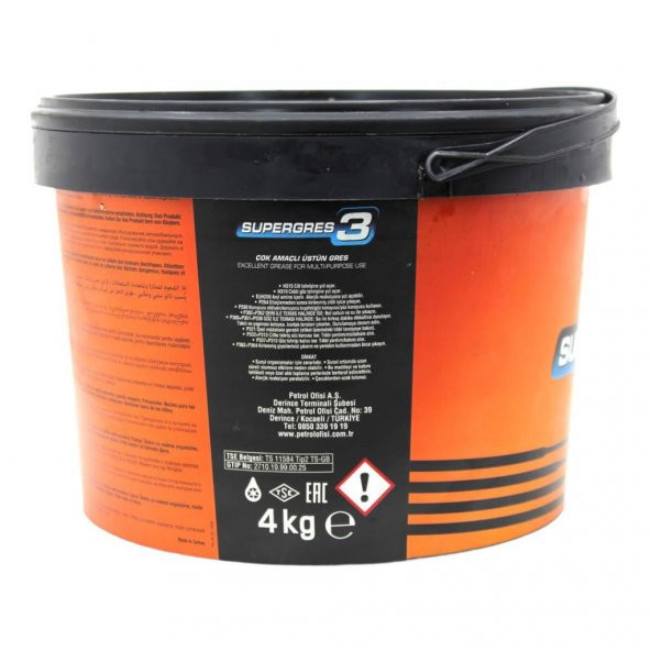 Petrol Ofisi Super Gres 3 4 KG Lityum Sabunlu Performanslı Gres - Resim 2