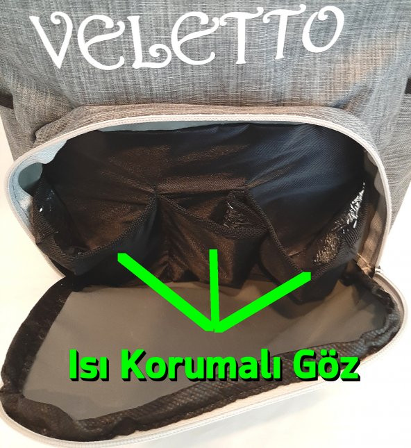 Veletto Su Geçirmez 10 Bölmeli Anne Bebek Bakım Çantası - 5