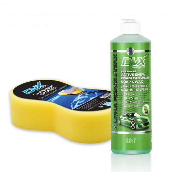 DVX Araç Yıkama Süngeri + 473 Ml pH Nötr Cilalı Oto Şampuanı